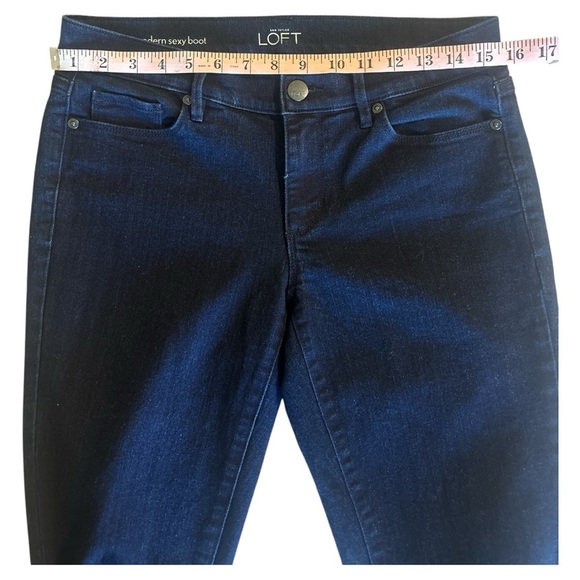 LOFT Black Flare Wide Leg Jeans - Picture 5 of 6